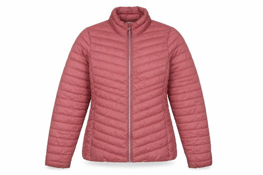 Esmara Women Pink UK 14 Quilted Puffer Jacket Zip Pockets