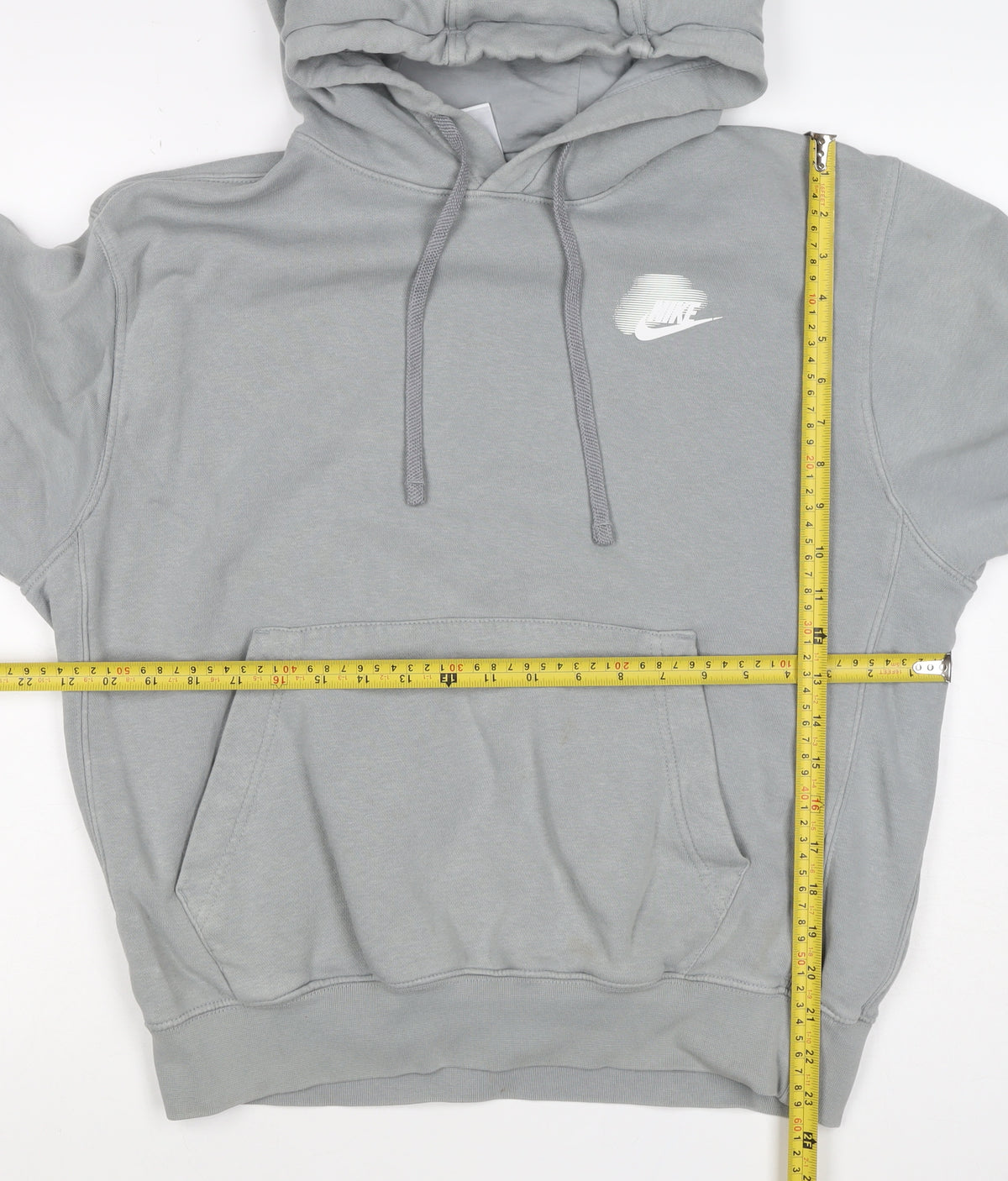 Nike Women’s Grey S Pullover Hoodie Logo Drawstring Pockets