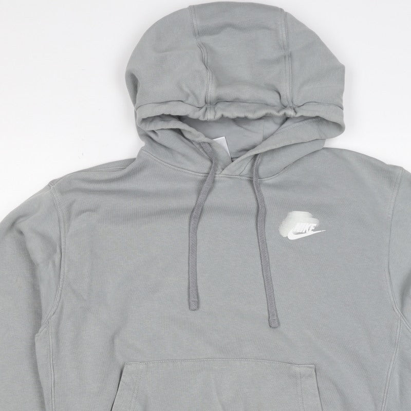 Nike Women’s Grey S Pullover Hoodie Logo Drawstring Pockets