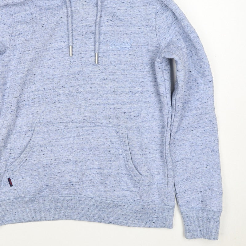 Superdry Women’s Blue UK 10 Pullover Hoodie Logo Drawstring Pockets