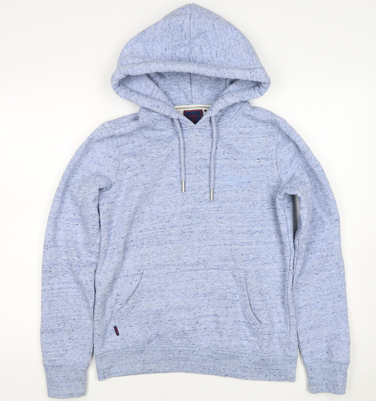 Superdry Women’s Blue UK 10 Pullover Hoodie Logo Drawstring Pockets