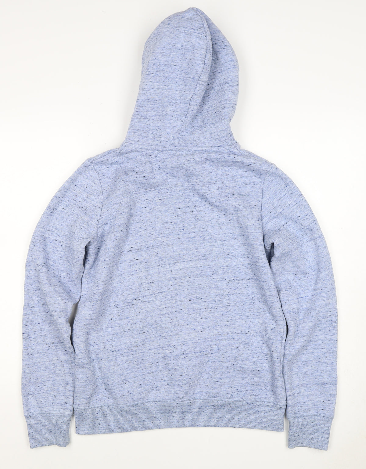 Superdry Women’s Blue UK 10 Pullover Hoodie Logo Drawstring Pockets