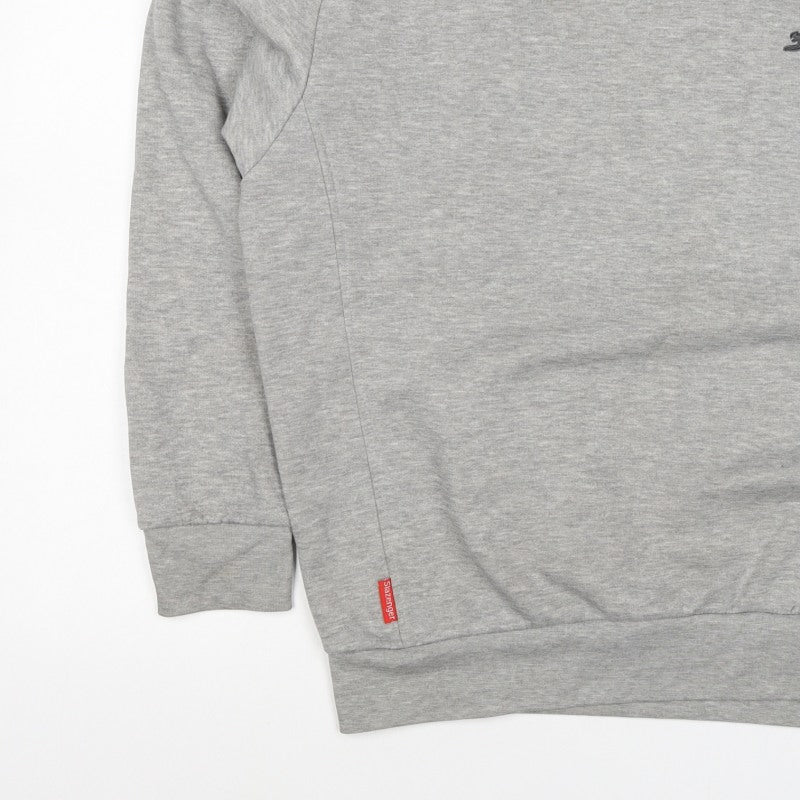 Slazenger Men’s Grey L Crew Neck Pullover Fleece Sweatshirt Logo