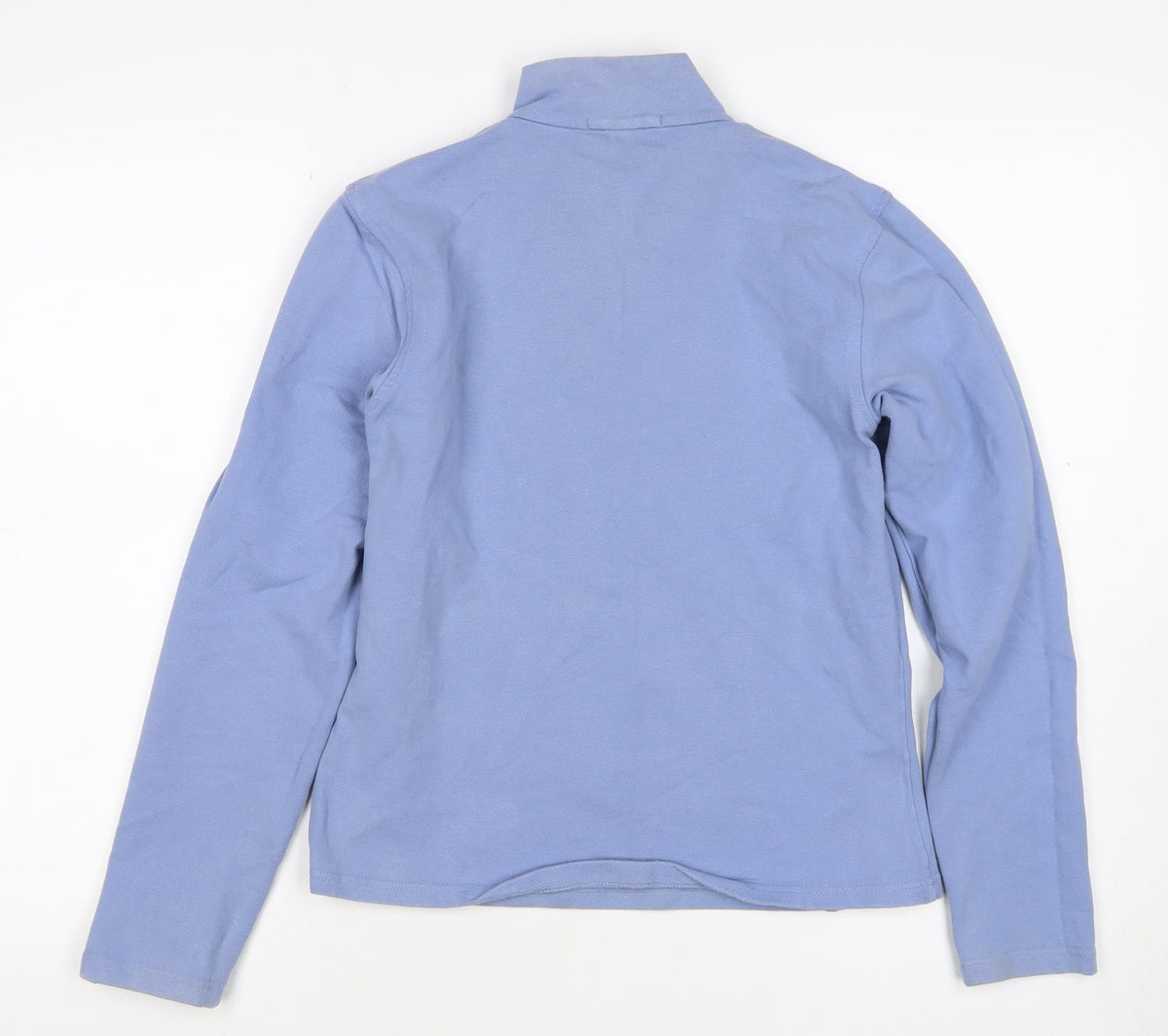 Decathlon Women Blue UK 14 1/4 Zip Stretch Sweatshirt