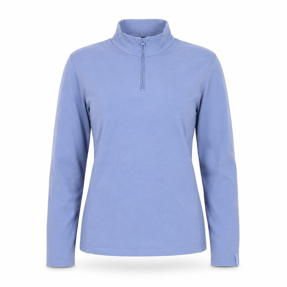 Decathlon Women Blue UK 14 1/4 Zip Stretch Sweatshirt