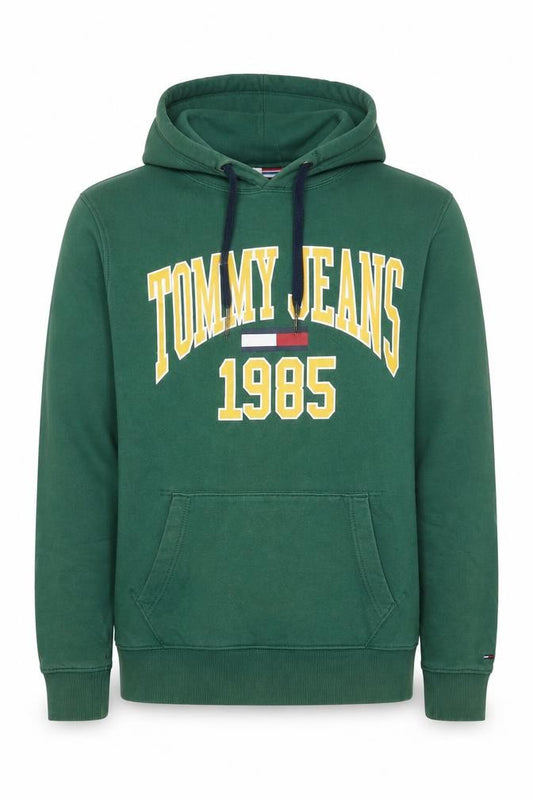 Tommy Jeans Men’s Green M Pullover Hoodie Logo Graphic Pocket