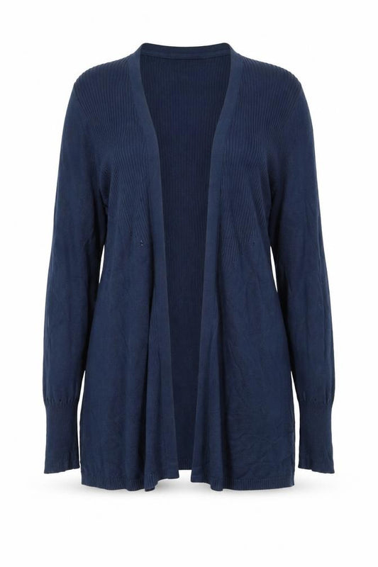 Monsoon Women’s Blue Size S Cotton Modal V-Neck Fine Knit Cardigan