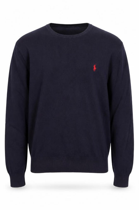 Polo Ralph Lauren Men’s Navy M Cotton Crew Neck Logo Jumper