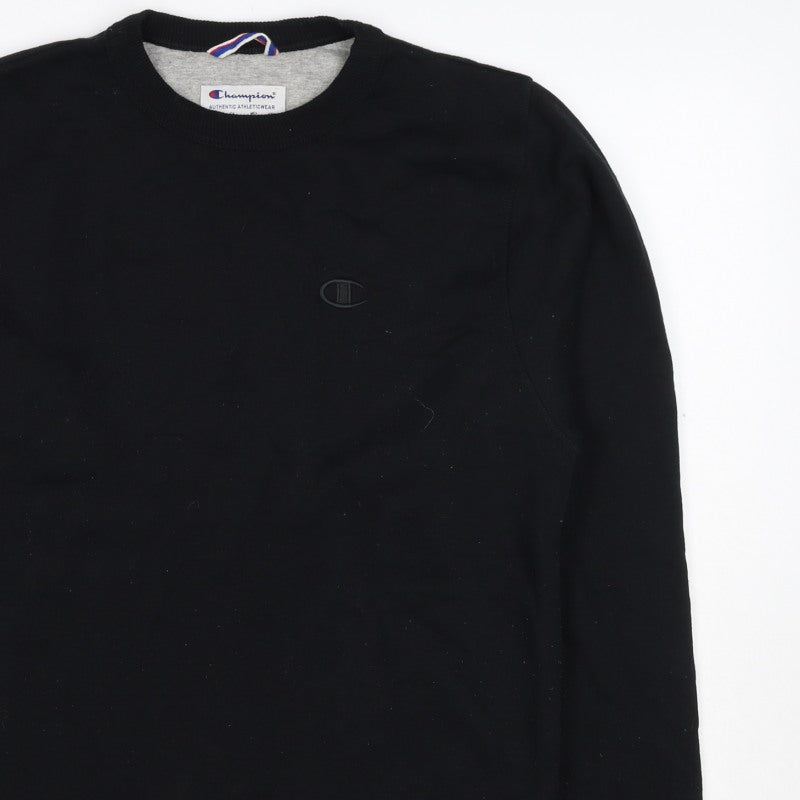 Champion Men’s Black M Crew Neck Logo Pullover Sweatshirt