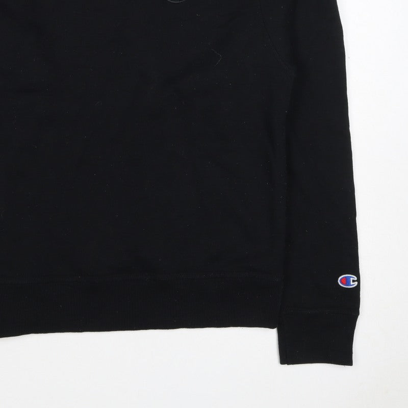 Champion Men’s Black M Crew Neck Logo Pullover Sweatshirt