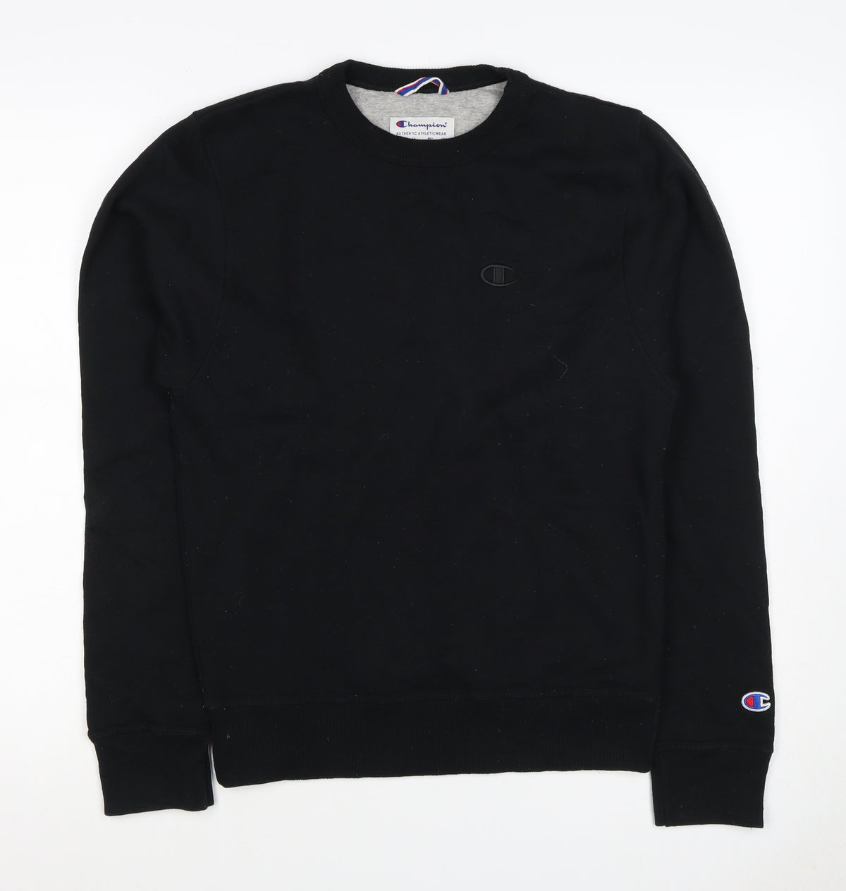 Champion Men’s Black M Crew Neck Logo Pullover Sweatshirt