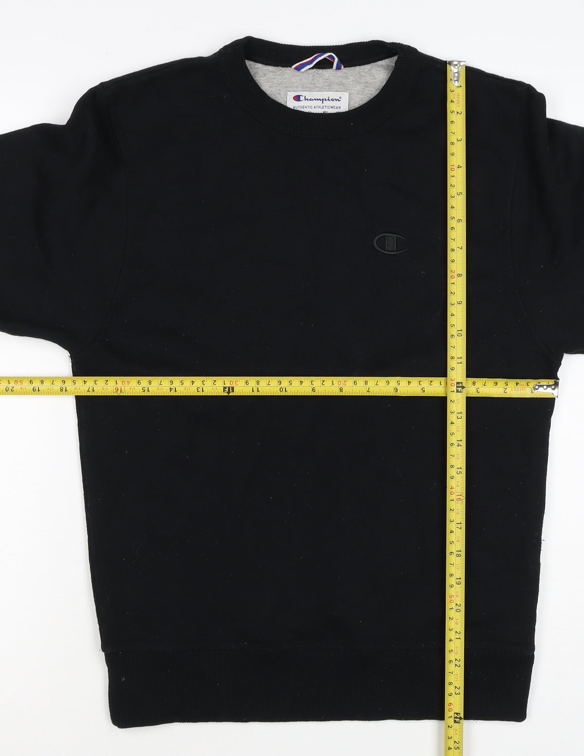 Champion Men’s Black M Crew Neck Logo Pullover Sweatshirt