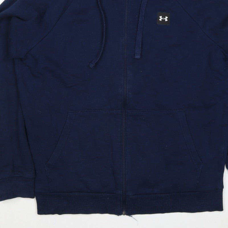 Under Armour Men’s Blue Medium Full Zip Hooded ColdGear Hoodie