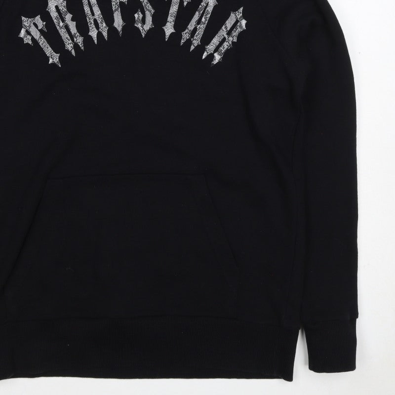 Trapstar Men’s Black Small Pullover Graphic Logo Hoodie