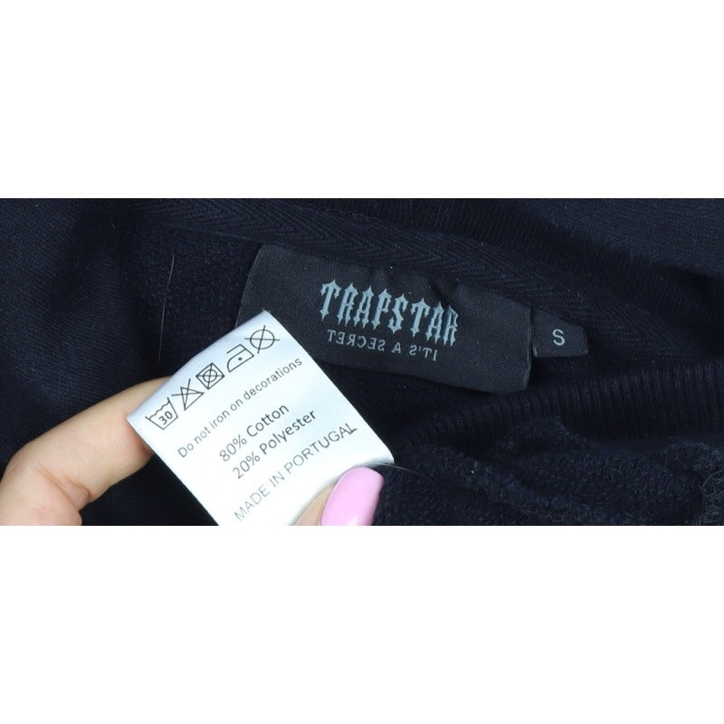 Trapstar Men’s Black Small Pullover Graphic Logo Hoodie