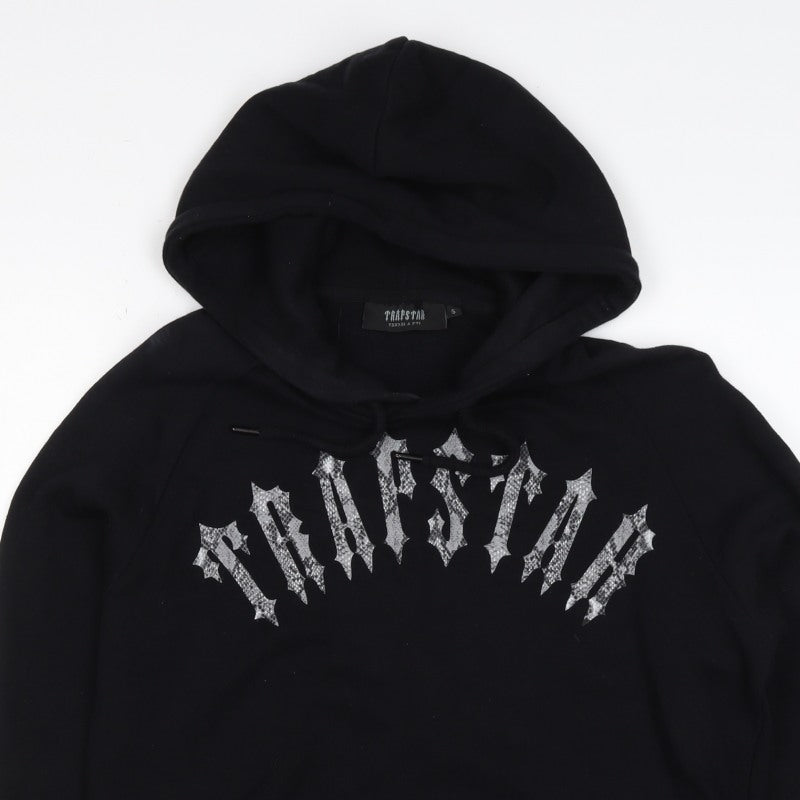 Trapstar Men’s Black Small Pullover Graphic Logo Hoodie