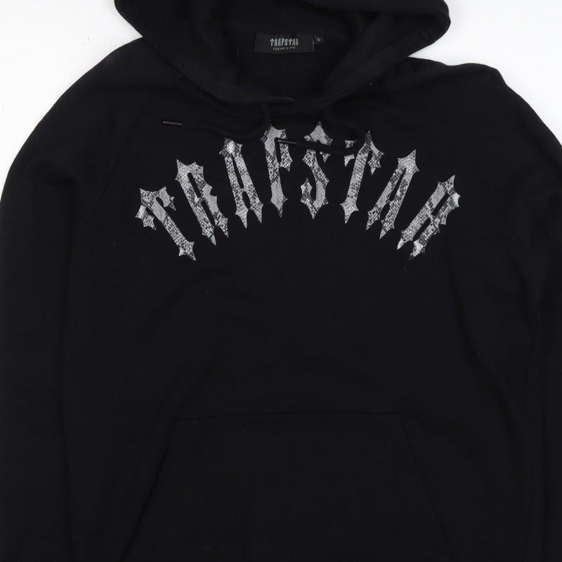 Trapstar Men’s Black Small Pullover Graphic Logo Hoodie