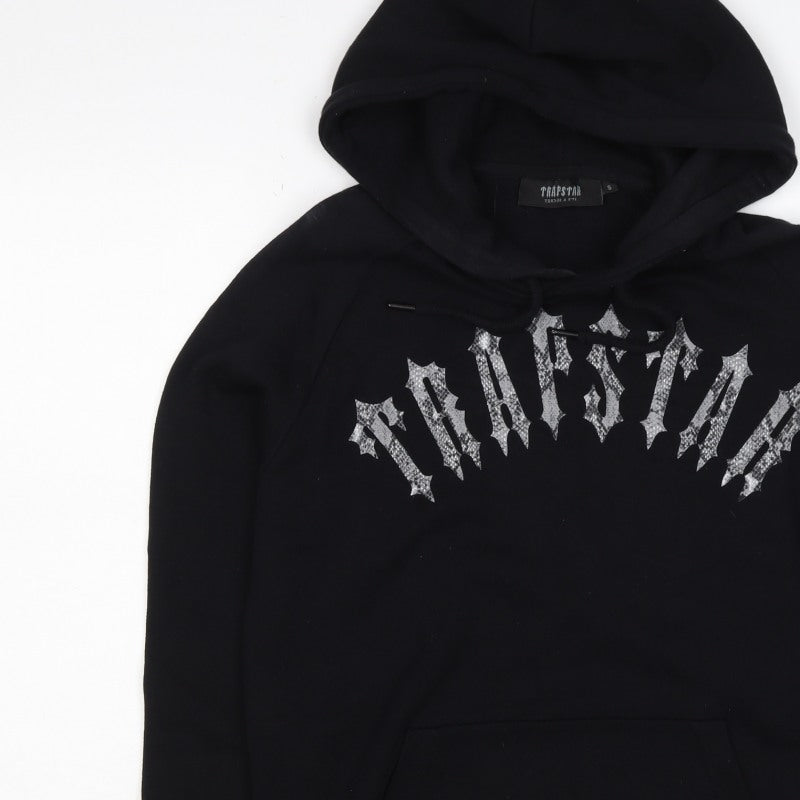 Trapstar Men’s Black Small Pullover Graphic Logo Hoodie