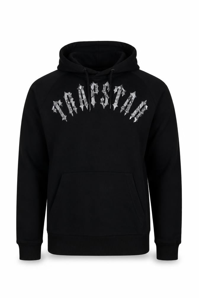 Trapstar Men’s Black Small Pullover Graphic Logo Hoodie