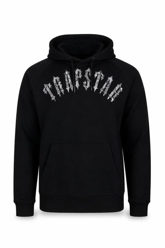 Trapstar Men’s Black Small Pullover Graphic Logo Hoodie