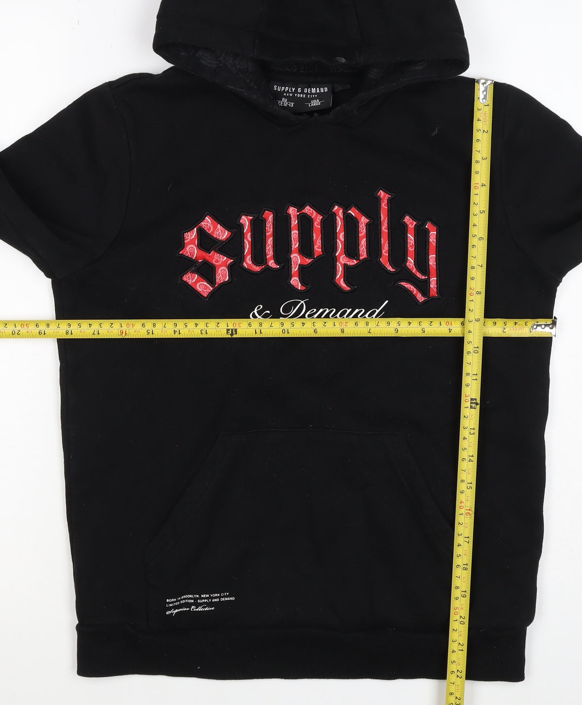 Supply & Demand Boys Black 12-13 Years Pullover Hoodie Logo
