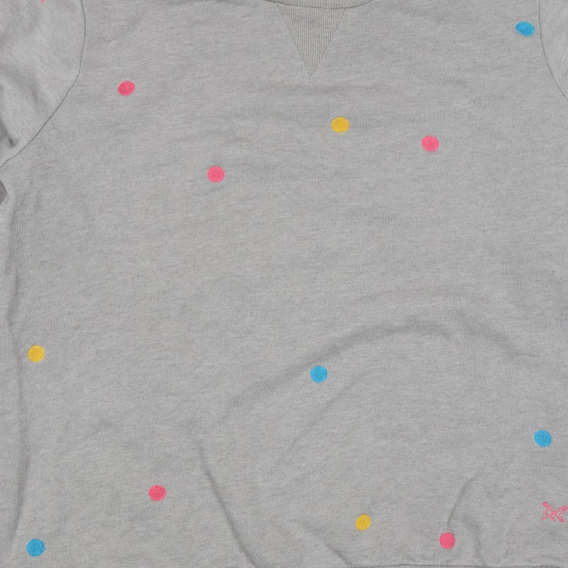 Crew Clothing Company Women's Grey Size 12 Polka Dot Pullover Sweatshirt