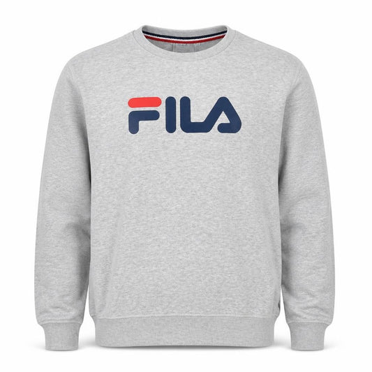 FILA Men's Grey M Logo Graphic Crew Neck Pullover Sweatshirt