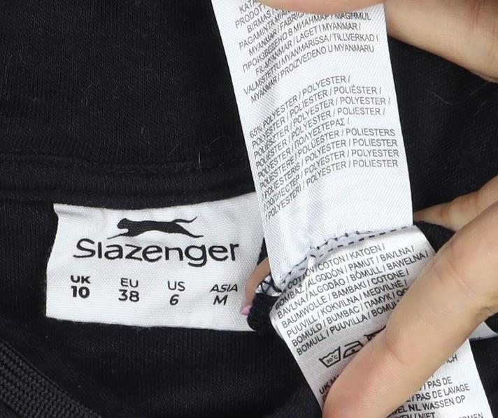 Slazenger Women’s Black M Pullover Hoodie Drawstring Pocket