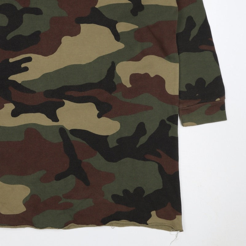 PrettyLittleThing Women Multicoloured Camo UK 8 Pullover Sweatshirt