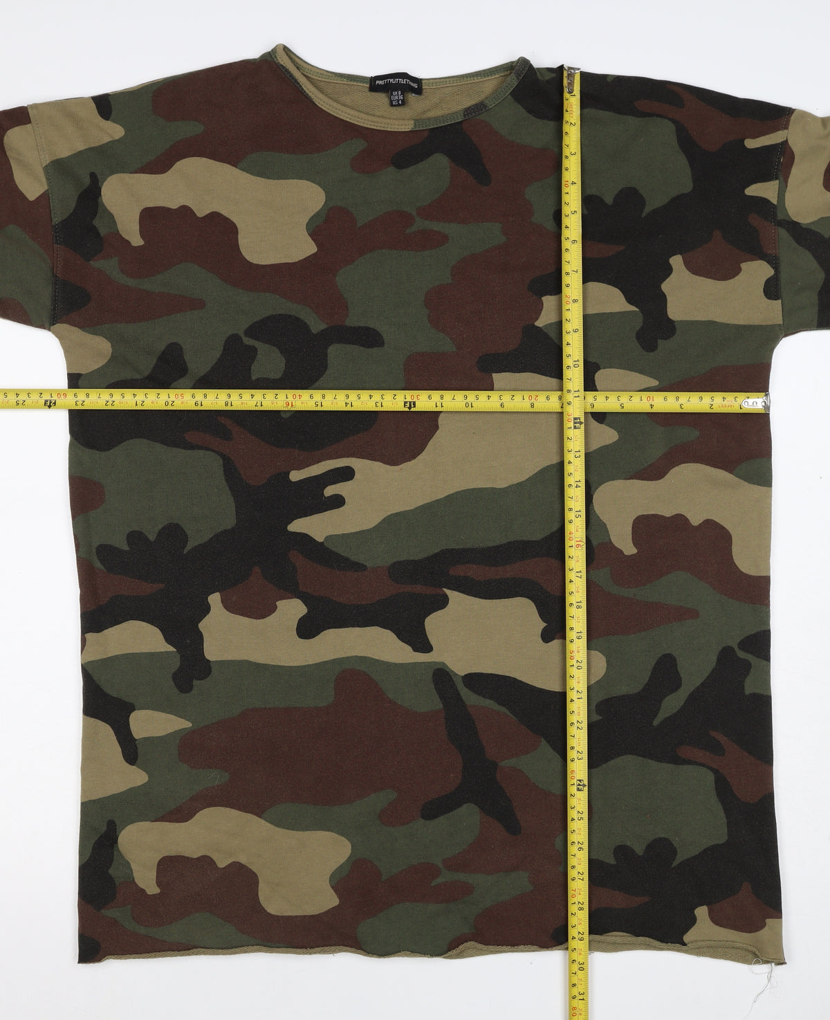 PrettyLittleThing Women Multicoloured Camo UK 8 Pullover Sweatshirt