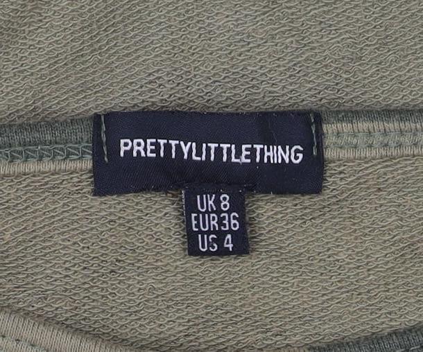 PrettyLittleThing Women Multicoloured Camo UK 8 Pullover Sweatshirt