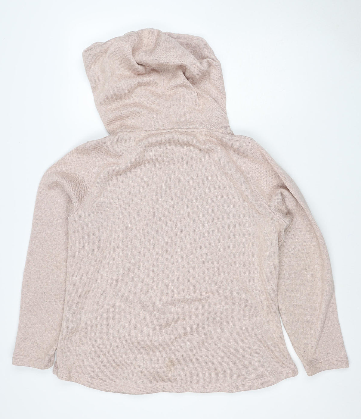 TOC24 Women’s Beige Size 18 Knit Hooded Pullover Sweatshirt Pockets