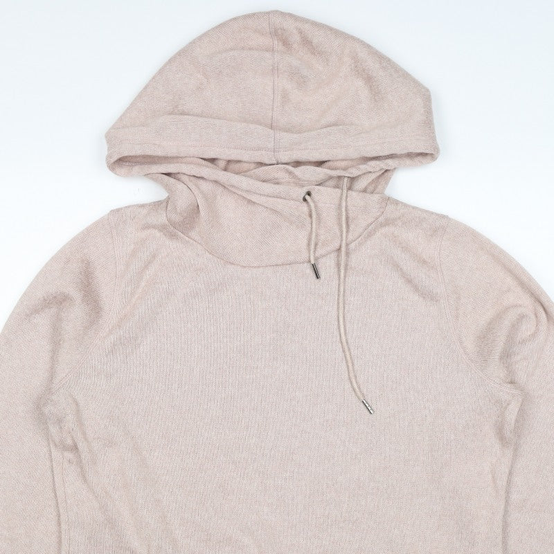 TOC24 Women’s Beige Size 18 Knit Hooded Pullover Sweatshirt Pockets