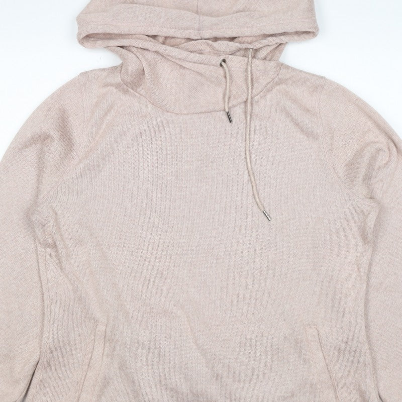 TOC24 Women’s Beige Size 18 Knit Hooded Pullover Sweatshirt Pockets