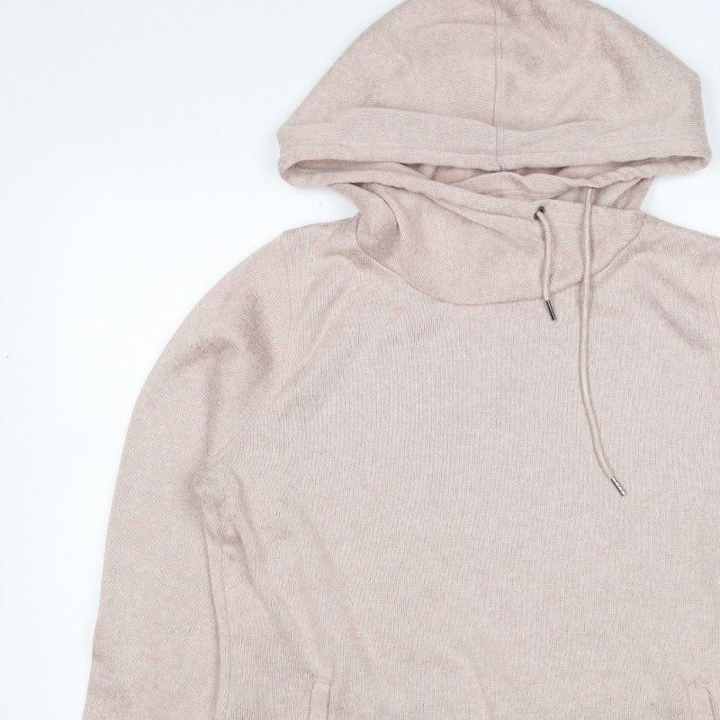 TOC24 Women’s Beige Size 18 Knit Hooded Pullover Sweatshirt Pockets