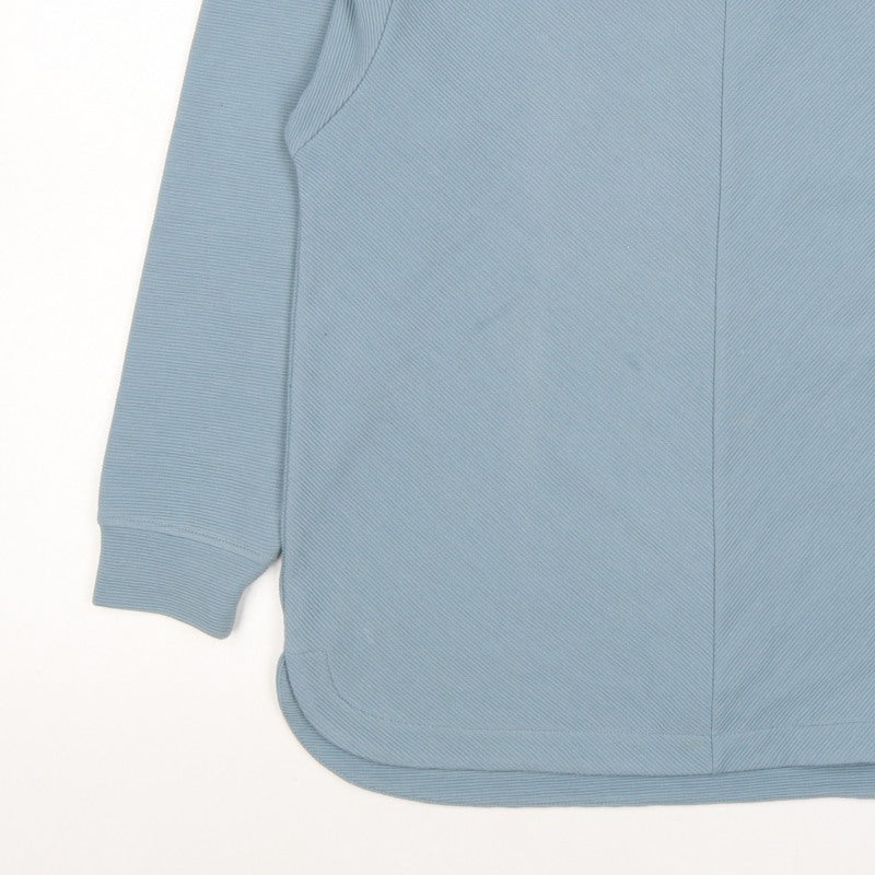 Tu Woman Blue Ribbed Stretch Pullover Sweatshirt Size 10