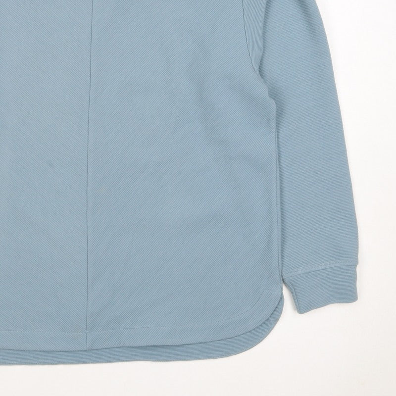 Tu Woman Blue Ribbed Stretch Pullover Sweatshirt Size 10