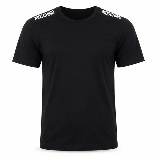 Moschino Underwear Men’s Black M Logo Shoulder Stretch T-Shirt