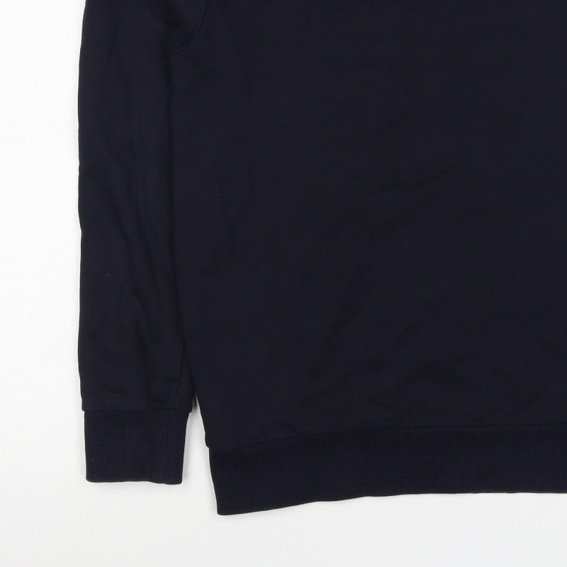 Calvin Klein Jeans Men’s Navy Blue M Logo Crew Neck Pullover Sweatshirt