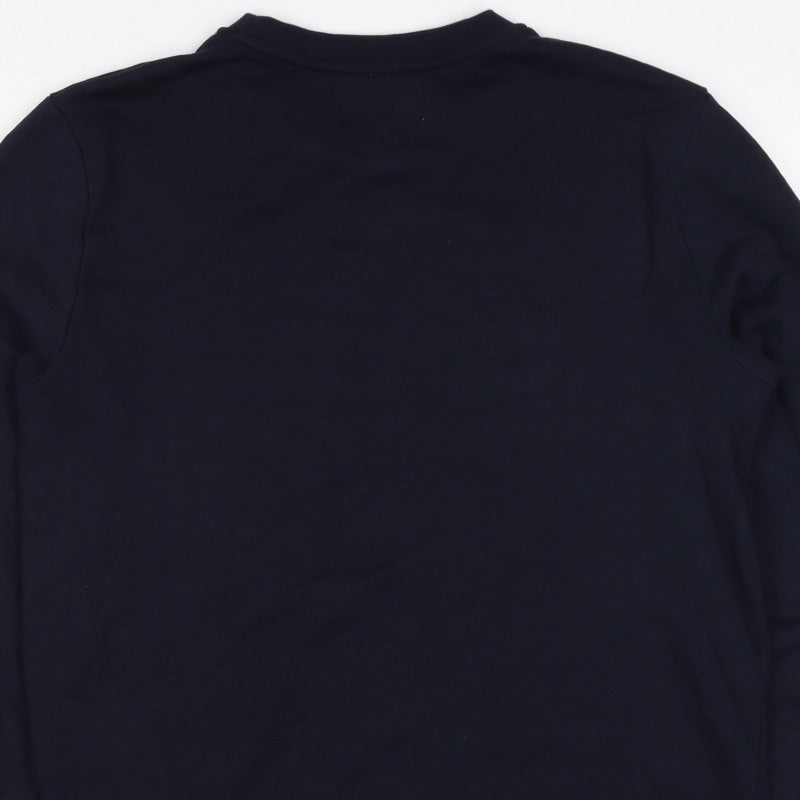 Calvin Klein Jeans Men’s Navy Blue M Logo Crew Neck Pullover Sweatshirt