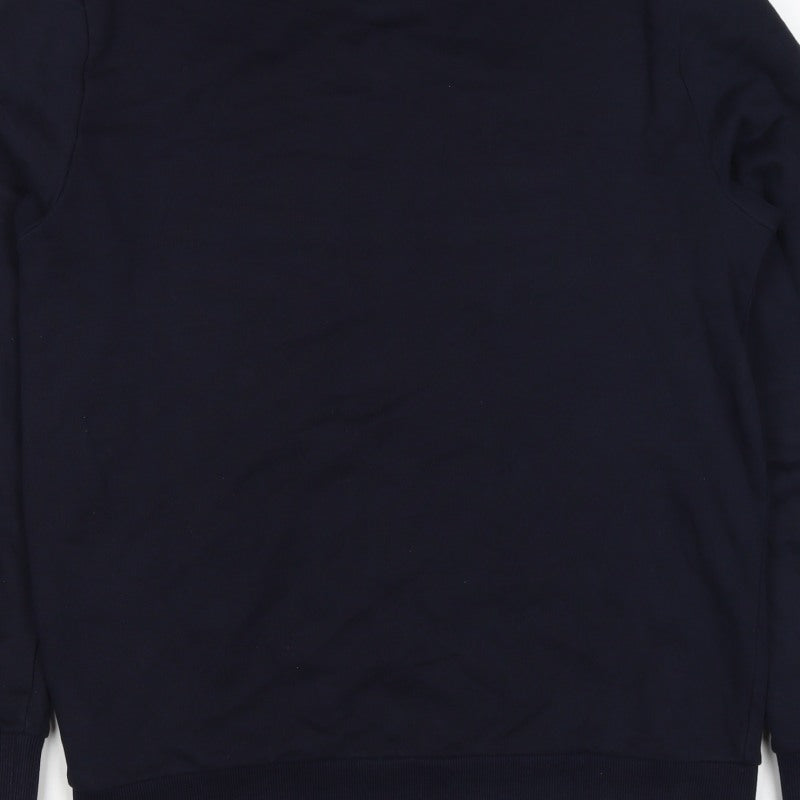 Calvin Klein Jeans Men’s Navy Blue M Logo Crew Neck Pullover Sweatshirt