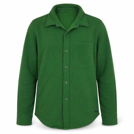 TNA Women’s Green M Cozy Fleece Button Cardigan Collared Sweatshirt