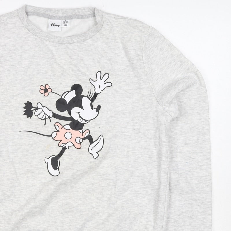 Disney Women’s Grey Mickey Mouse Graphic Pullover Sweatshirt S 10/12