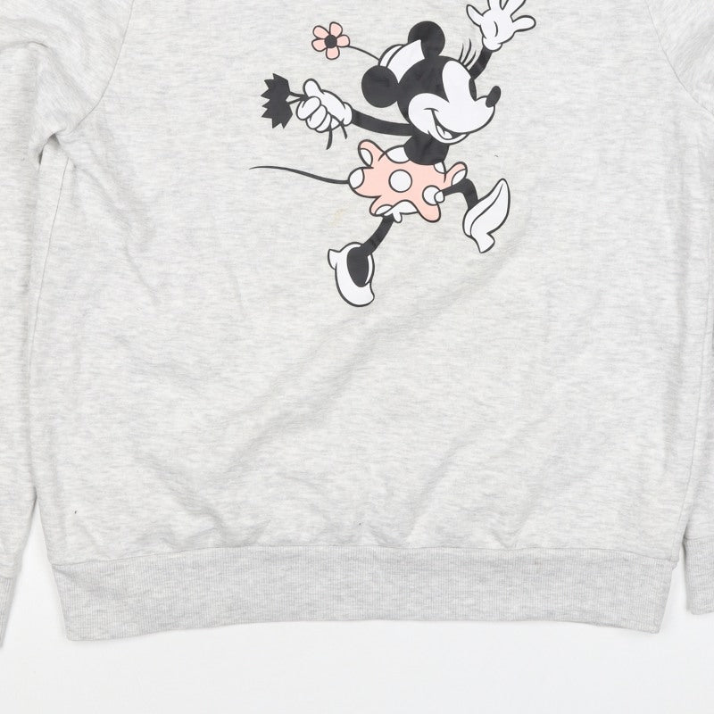 Disney Women’s Grey Mickey Mouse Graphic Pullover Sweatshirt S 10/12