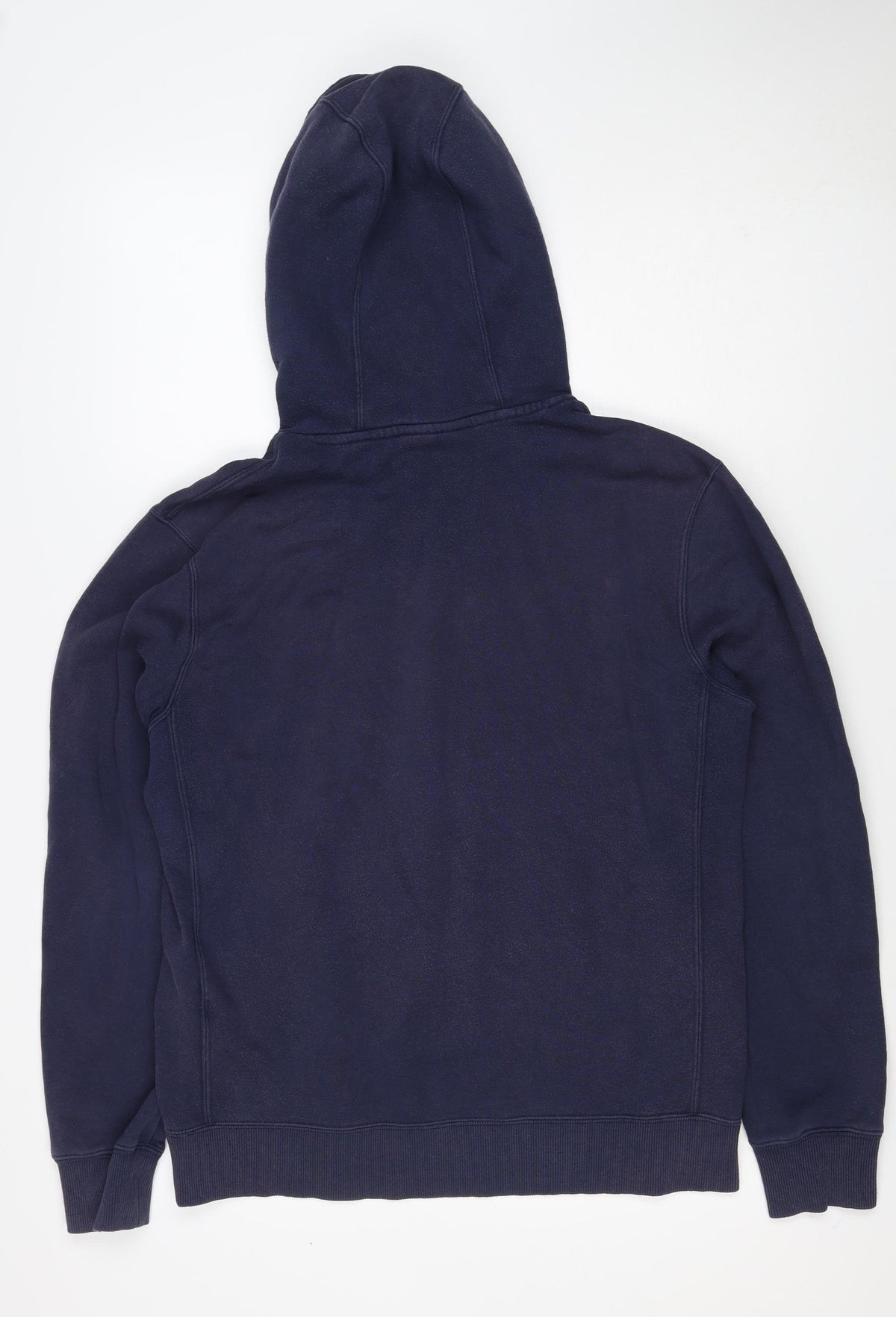 Fila Men’s Navy M Pullover Hoodie Logo Pocket Cotton Blend