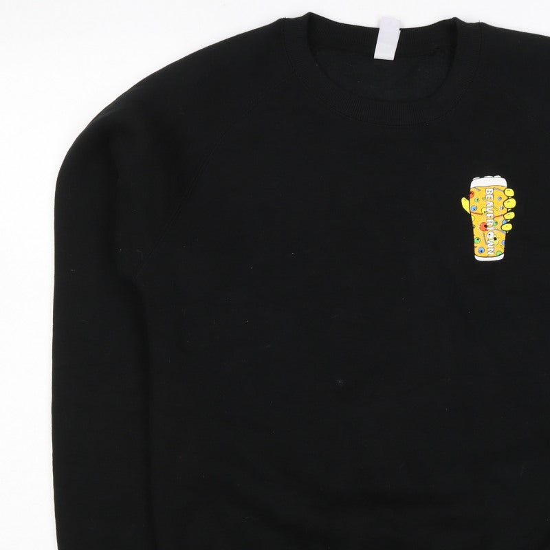 Just Hoods Men’s Black S Pullover Sweatshirt Beavertown Skull Graphic
