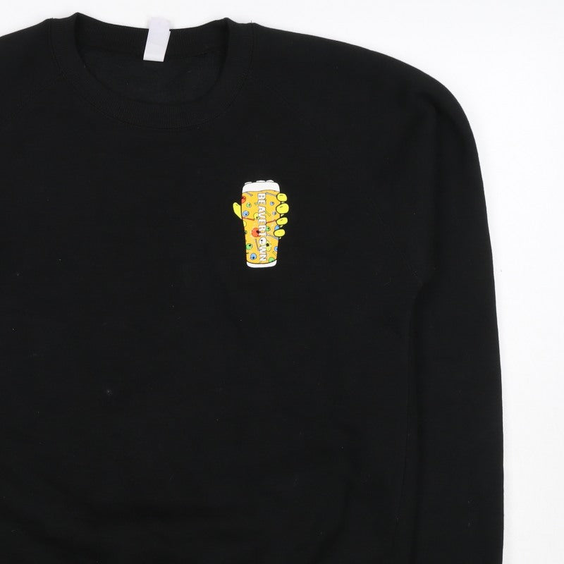 Just Hoods Men’s Black S Pullover Sweatshirt Beavertown Skull Graphic