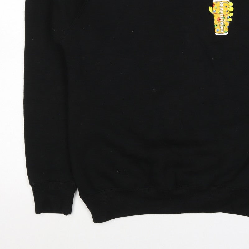 Just Hoods Men’s Black S Pullover Sweatshirt Beavertown Skull Graphic
