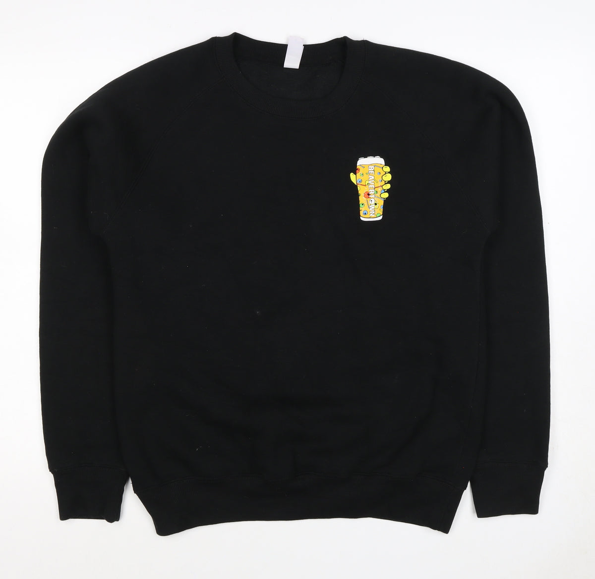 Just Hoods Men’s Black S Pullover Sweatshirt Beavertown Skull Graphic
