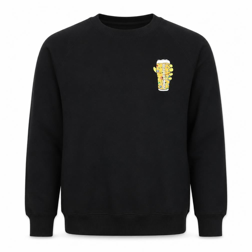 Just Hoods Men’s Black S Pullover Sweatshirt Beavertown Skull Graphic